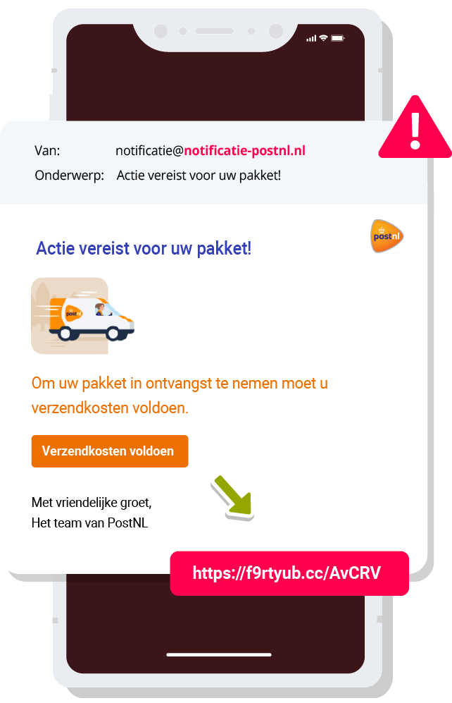 Phishing mail voorbeeld